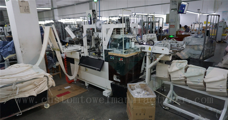 China Bulk Cotton White Airplane Towels Factory|EverBen Automatic Cross Sewing Towel Machine